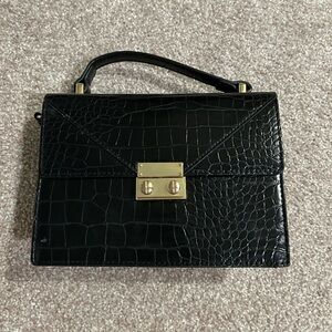 Express Black Purse with Gold Hardware